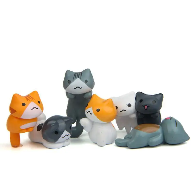 First Bonsai Garden - 6Pcs/Set Cartoon Lucky pvc Cat Home