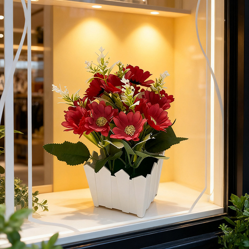 Simulated Chrysanthemum Potted - Bonsai Garden Entrance review and price
