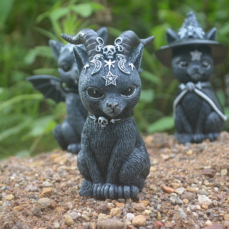 Halloween Magic Cat Resin Craf - Bonsai Garden Festival review and price