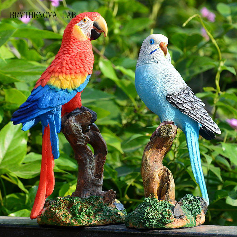 Resin Parrot Statue Ornament O - Bonsai Garden Wall review and price
