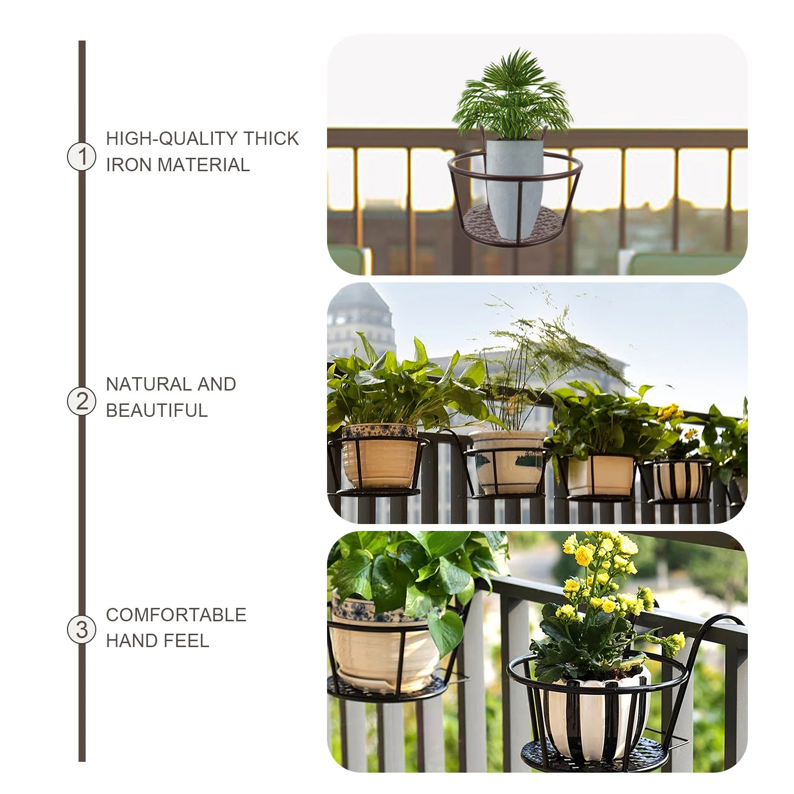 2 Pcs Iron Flower Pot Stand Wa - Bonsai Garden Wall review and price