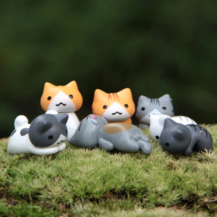6Pcs/Set Cartoon Lucky pvc Cat - First Bonsai Garden review and price